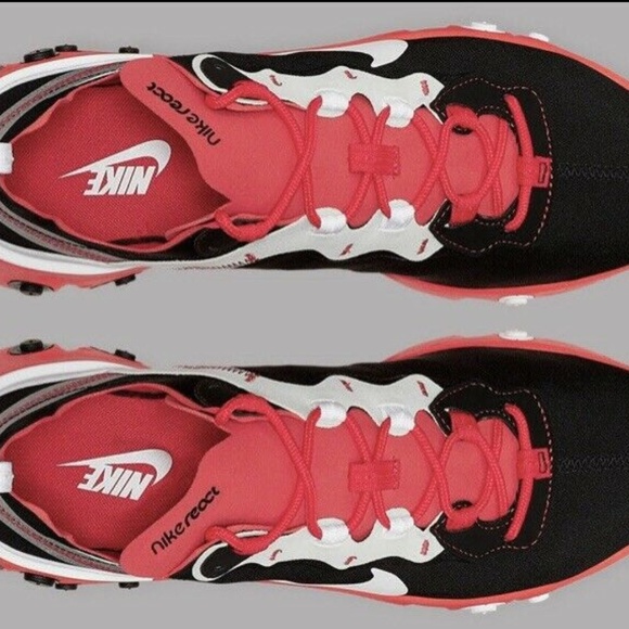New Running NIKE React Element 55 Black White Red - Picture 5 of 8
